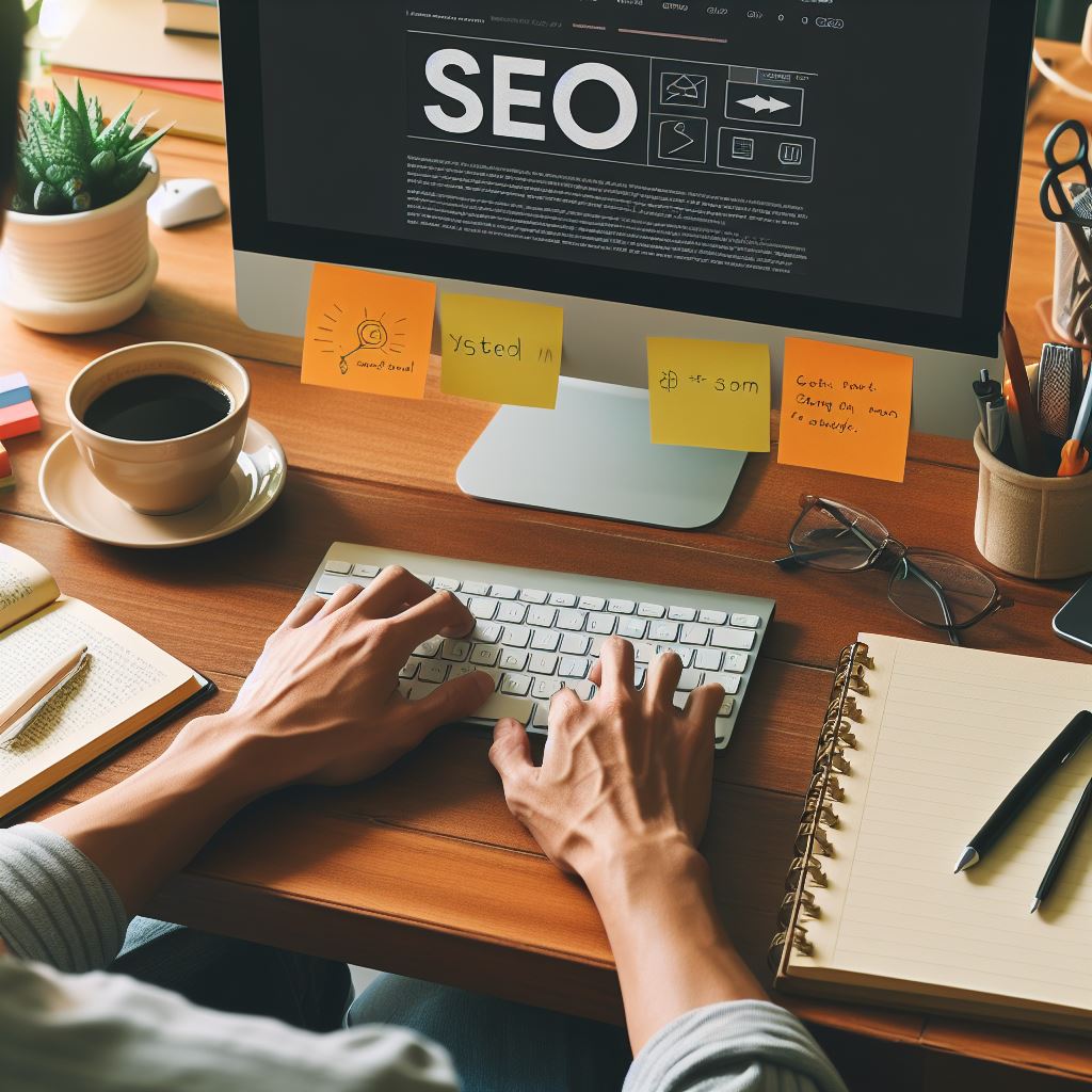 Persona mejorando el SEO de su WEB